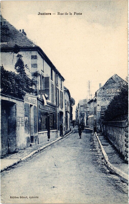 Carte postale ancienne Juziers Rue de la Poste à Juziers