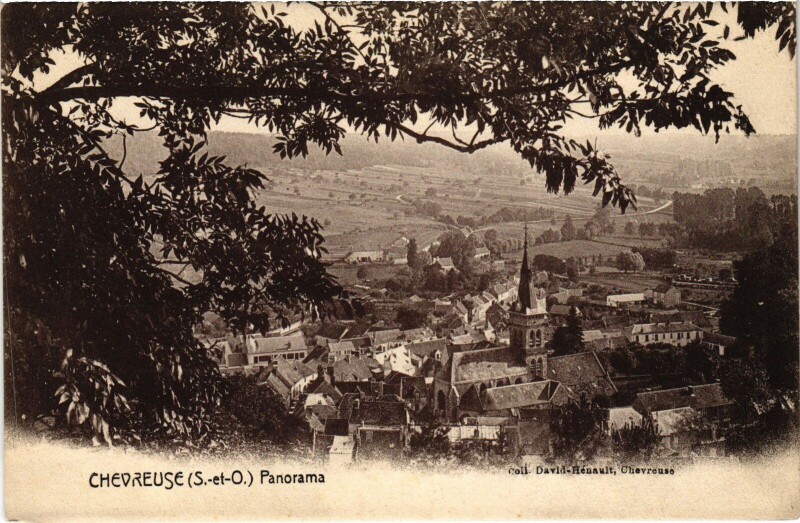 Carte postale ancienne Chevreuse Panorama à Chevreuse