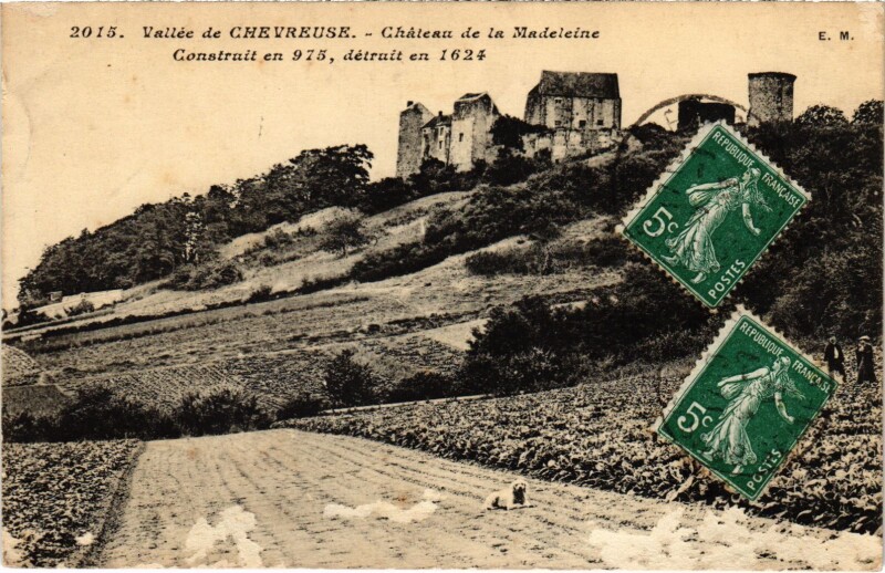 Carte postale ancienne Chevreuse Chateau de la Madeleine à Chevreuse