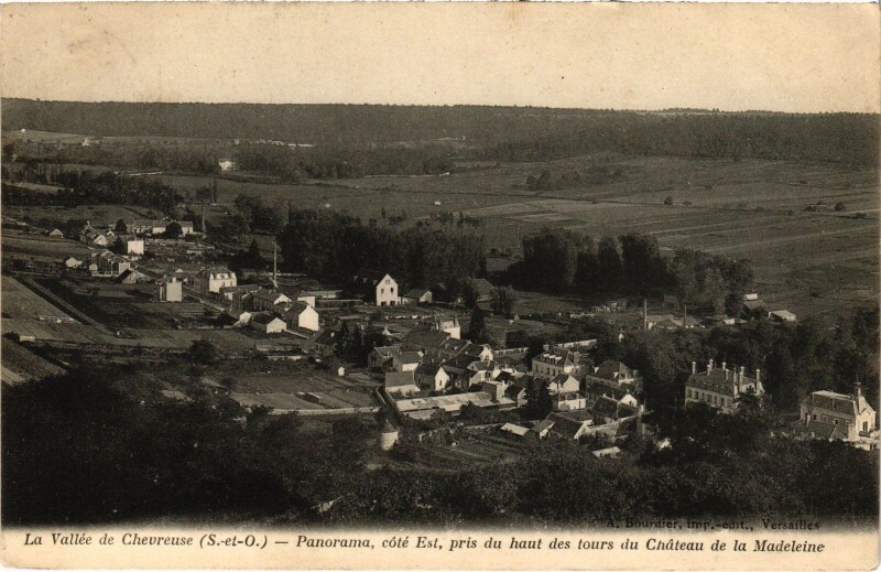Carte postale ancienne Chevreuse Panorama - Cote Est à Chevreuse
