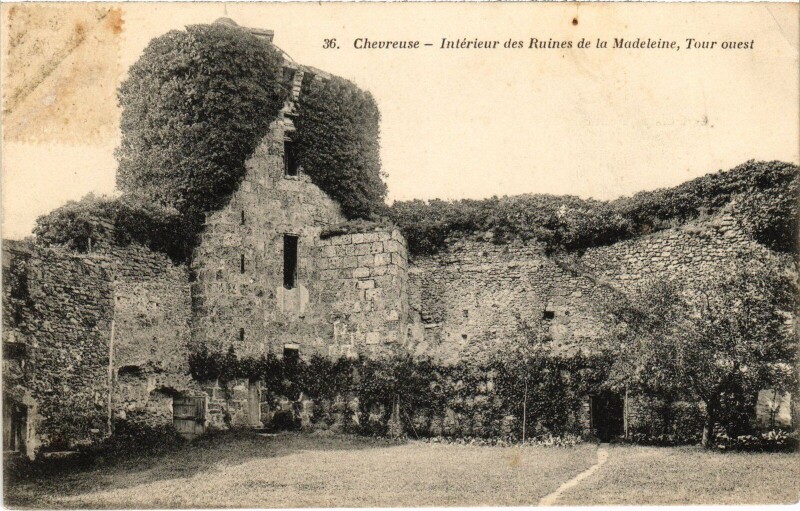 Carte postale ancienne Chevreuse Ruines de la Madeleine à Chevreuse