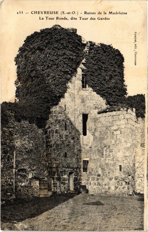 Carte postale ancienne Chevreuse Ruines de la Madeleine à Chevreuse