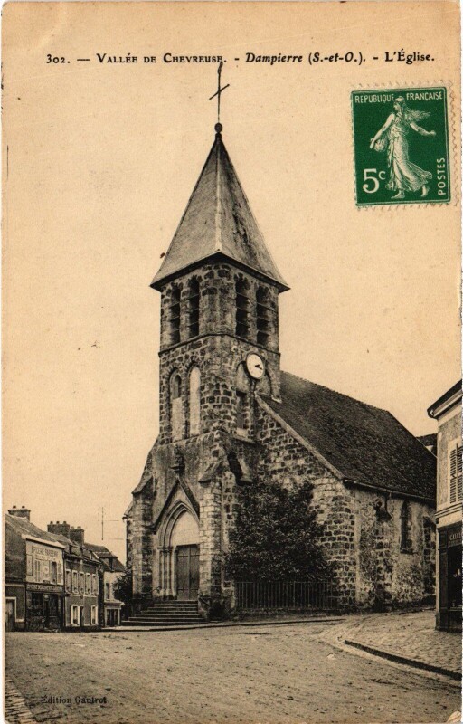 Carte postale ancienne Dampierre Eglise