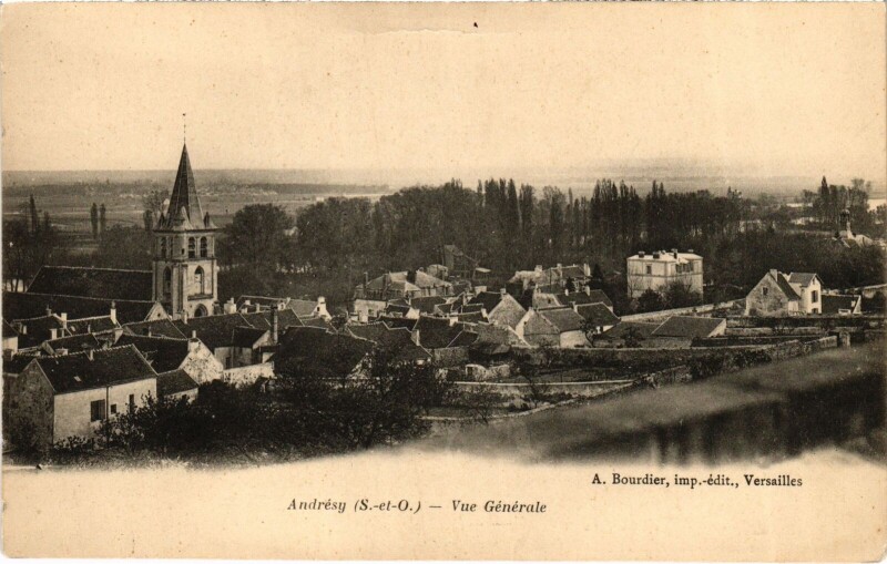 Carte postale ancienne Andresy Vue Generale