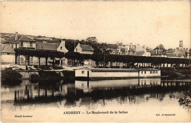 Carte postale ancienne Andresy Boulevard de la Seine