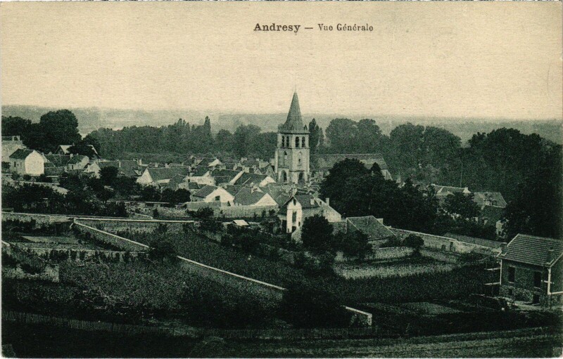 Carte postale ancienne Andresy Vue Generale
