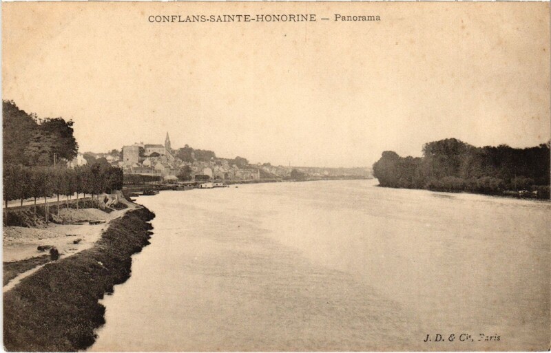 Carte postale ancienne Conflans-Sainte-Honorine Panorama à Conflans-Sainte-Honorine