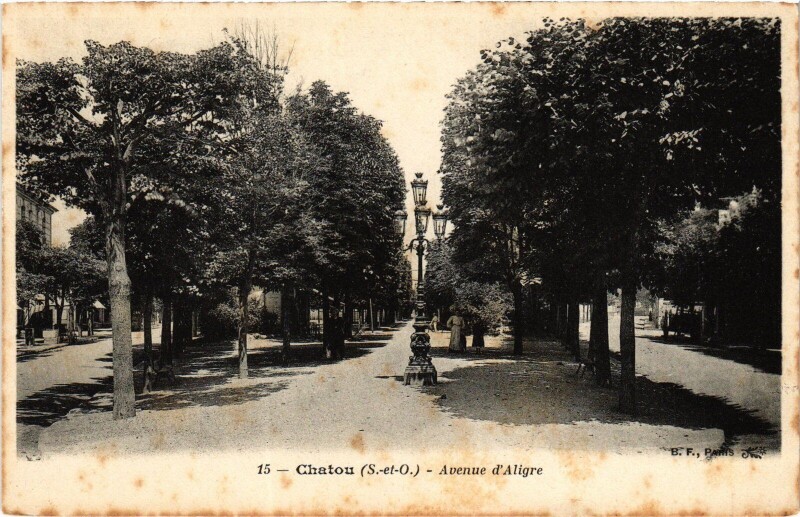 Carte postale ancienne Chatou Avenue d'Aligre à Chatou