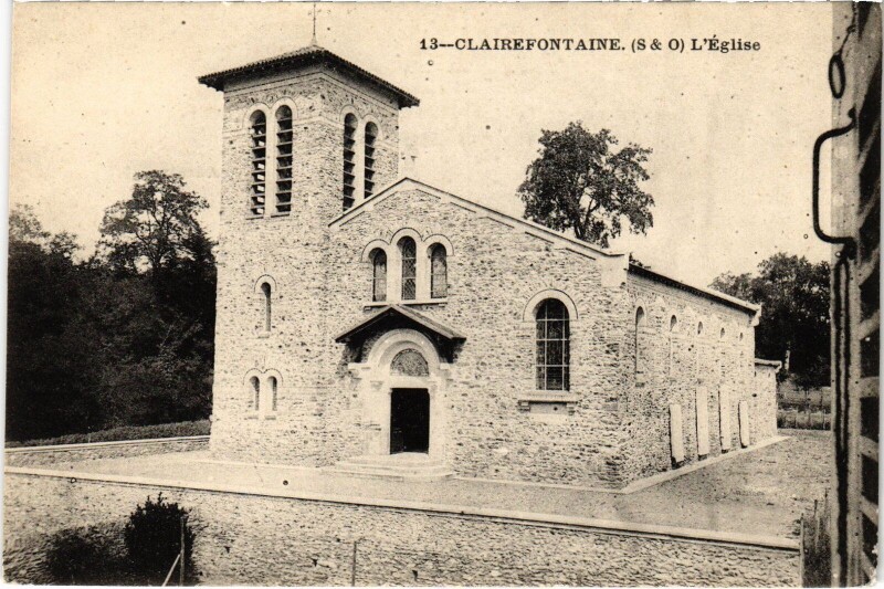 Carte postale ancienne Clairefontaine Eglise