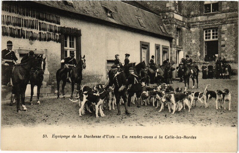 Carte postale ancienne Le Celle-Les-Bordes Equipage de la Duchesse u'Uzes