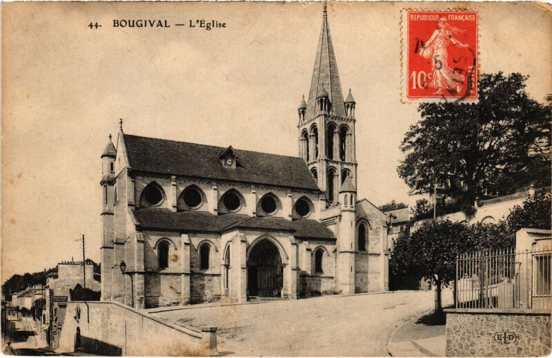 Carte postale ancienne Bougival Eglise à Bougival
