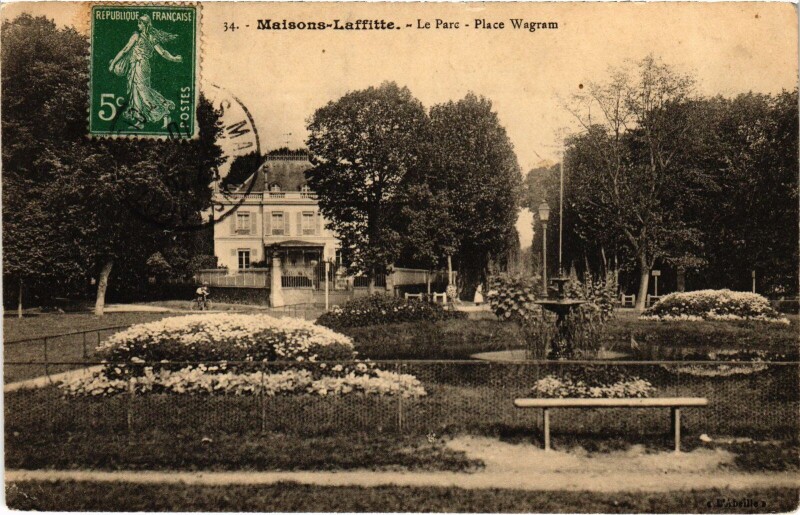 Carte postale ancienne Maisons-Laffitte Parc - Place Wagram à Maisons-Laffitte