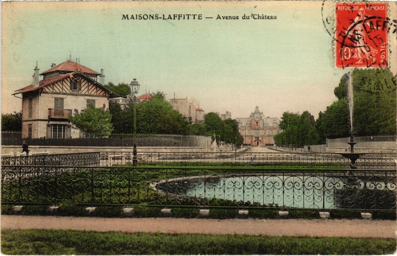 Carte postale ancienne Maisons-Laffitte Avenue du Chateau à Maisons-Laffitte