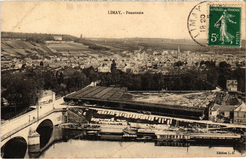 Carte postale ancienne Limay Panorama à Limay