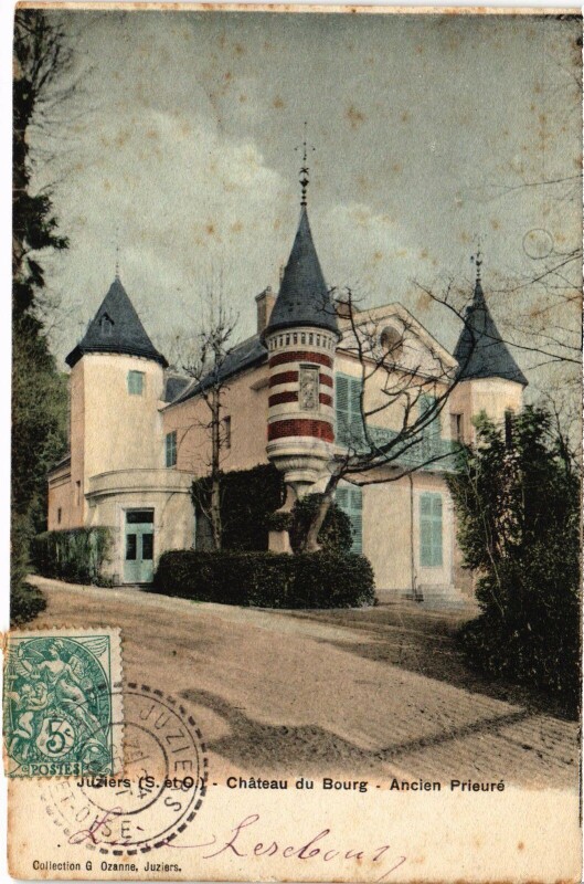 Carte postale ancienne Juziers Chateau du Bourg - Ancien Prieure à Juziers