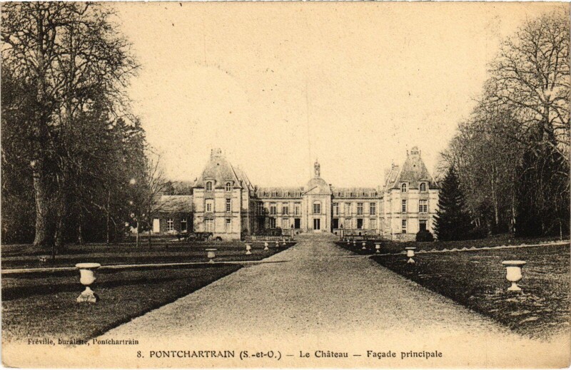 Carte postale ancienne Pontchartrain Chateau - Facade Principale
