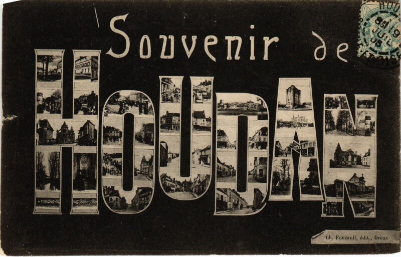 Carte postale ancienne Souvenir de Houdan Scenes à Houdan