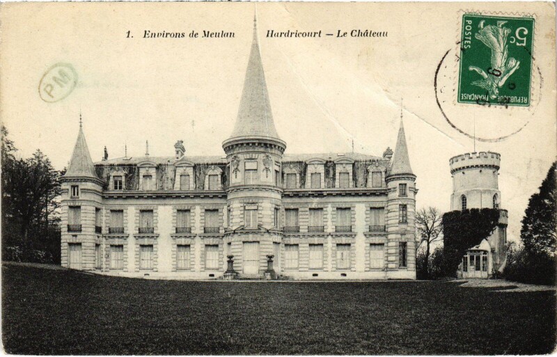 Carte postale ancienne Hardricourt Le Chateau à Hardricourt