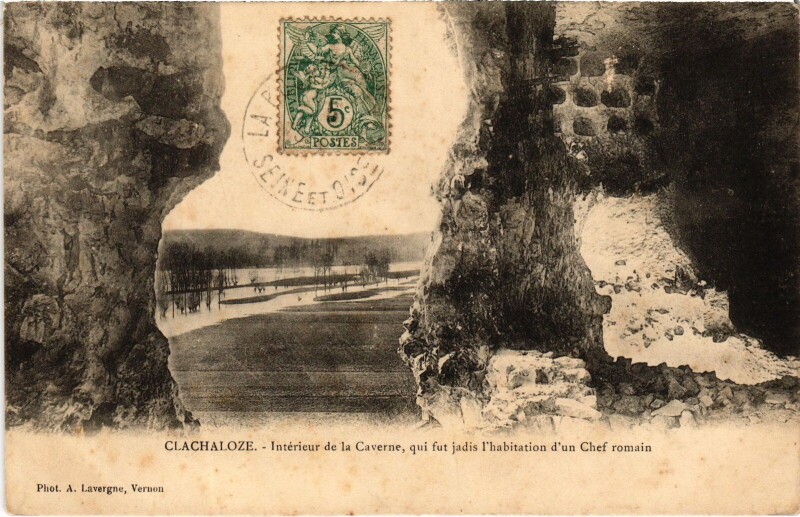 Carte postale ancienne Clachaloze L'Interieur de la Caverne