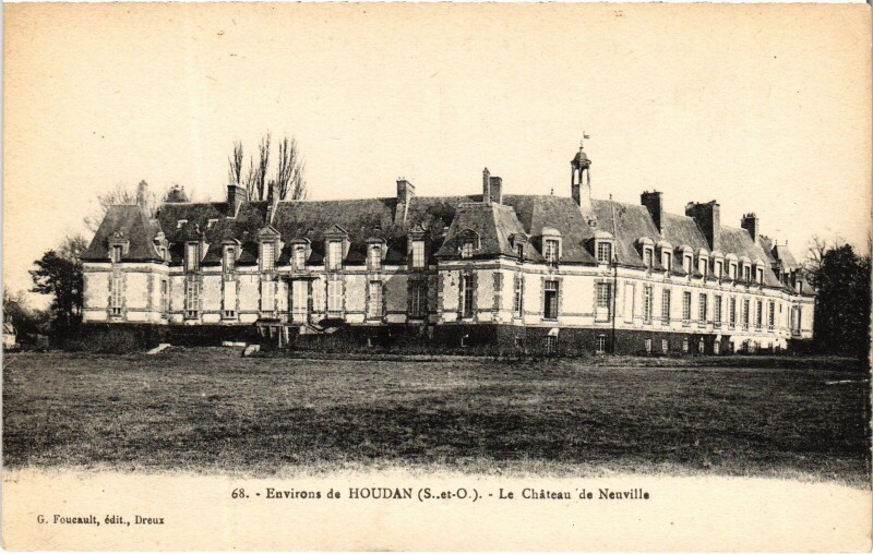 Carte postale ancienne Environs de Houdan Le Chateau de Neuville à Houdan