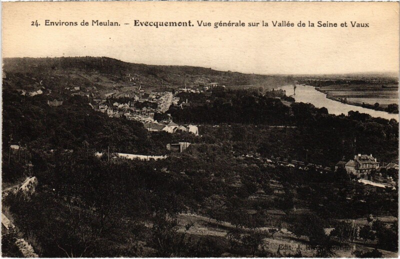 Carte postale ancienne Evecquemont Vue Generale