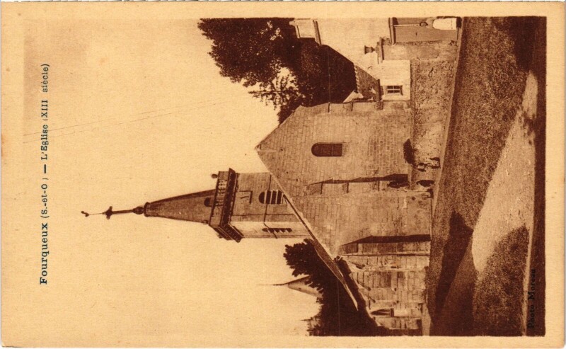 Carte postale ancienne Fourqueux Eglise