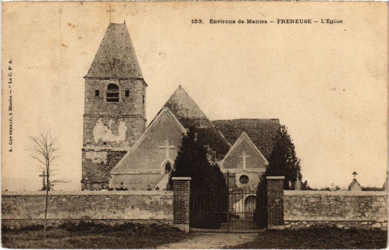 Carte postale ancienne Freneuse Eglise à Freneuse