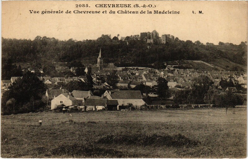 Carte postale ancienne Chevreuse Chateau de la Madeleine - Vue Generale à Chevreuse