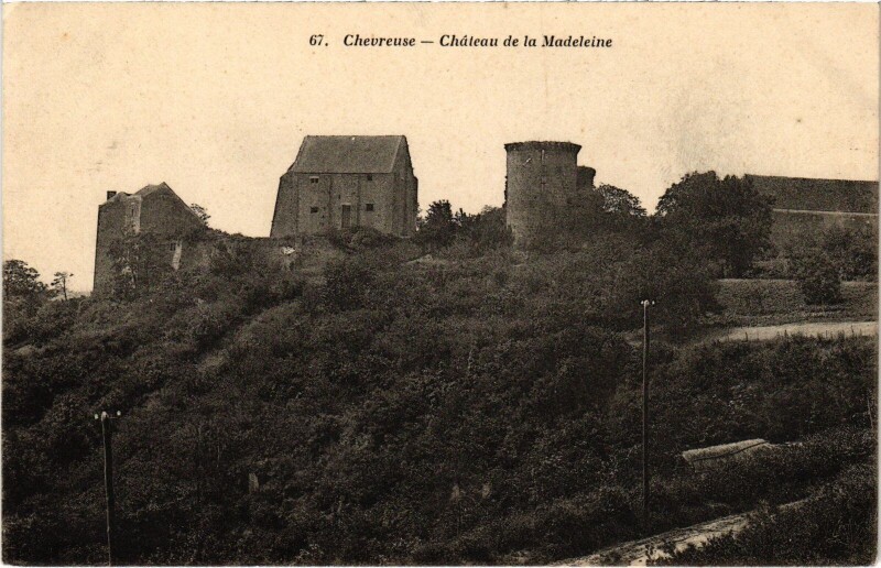 Carte postale ancienne Chevreuse Chateau de la Madeleine à Chevreuse