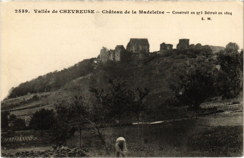 Carte postale ancienne Chevreuse Chateau de la Madeleine à Chevreuse
