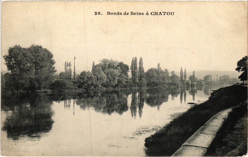 Carte postale ancienne Chatou Bords de Seine à Chatou