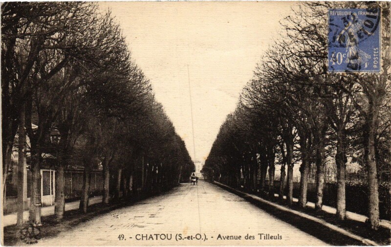 Carte postale ancienne Chatou Avenue des Tilleuls à Chatou