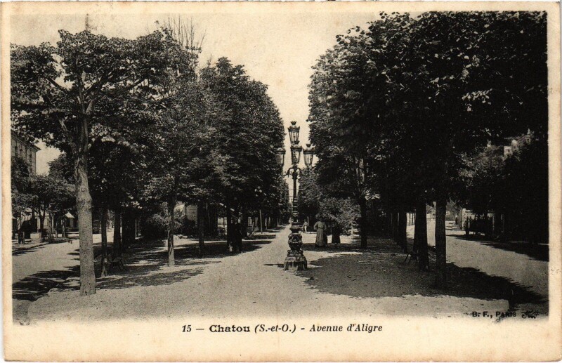 Carte postale ancienne Chatou Avenue d'Aligre à Chatou