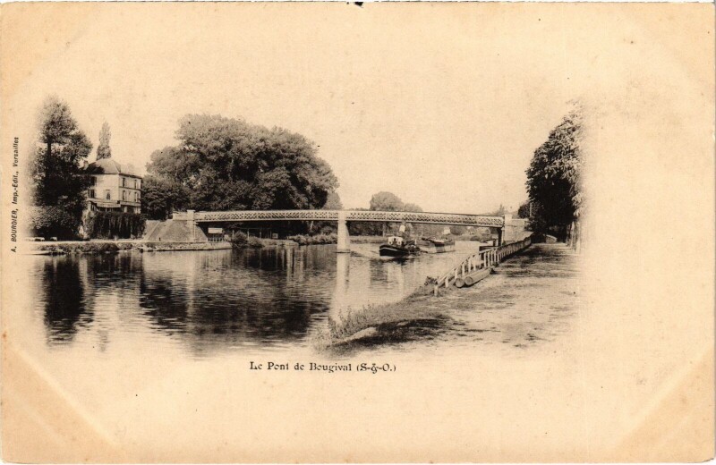 Carte postale ancienne Bougival Le Pont à Bougival