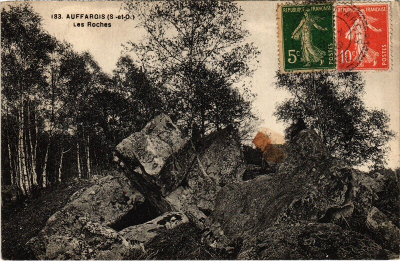 Carte postale ancienne Auffargis Les Roches à Auffargis