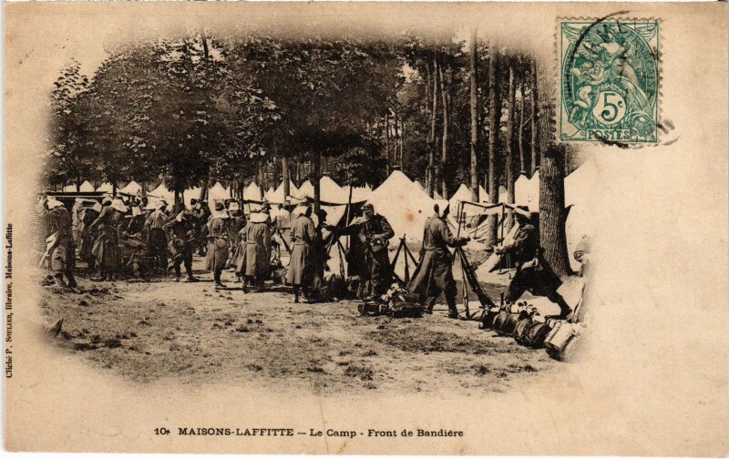 Carte postale ancienne Maisons-Laffitte Camp - Front de Bandiere à Maisons-Laffitte