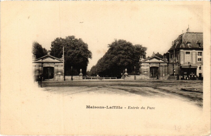 Carte postale ancienne Maisons-Laffitte Entree du Parc à Maisons-Laffitte