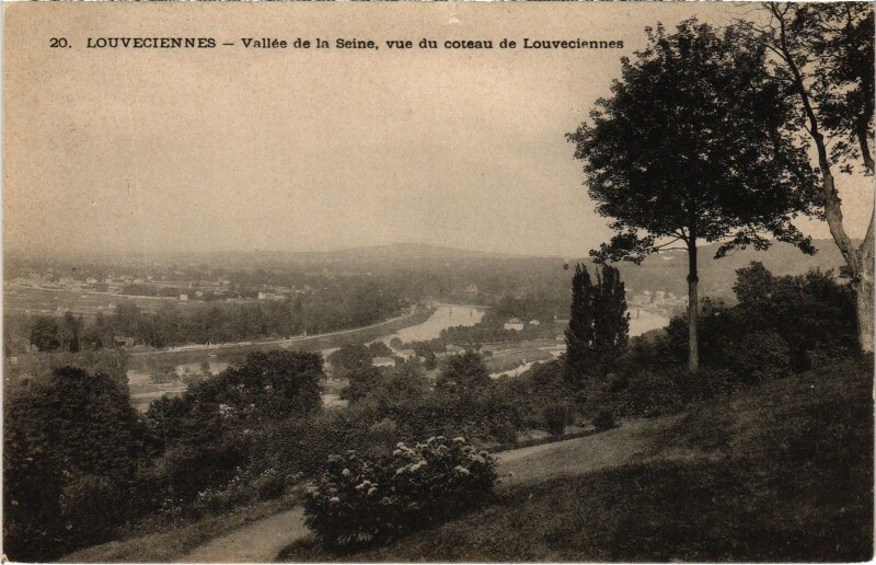 Carte postale ancienne Louveciennes Vallee de la Seine - Vue du Coteau de Louveciennes à Louveciennes