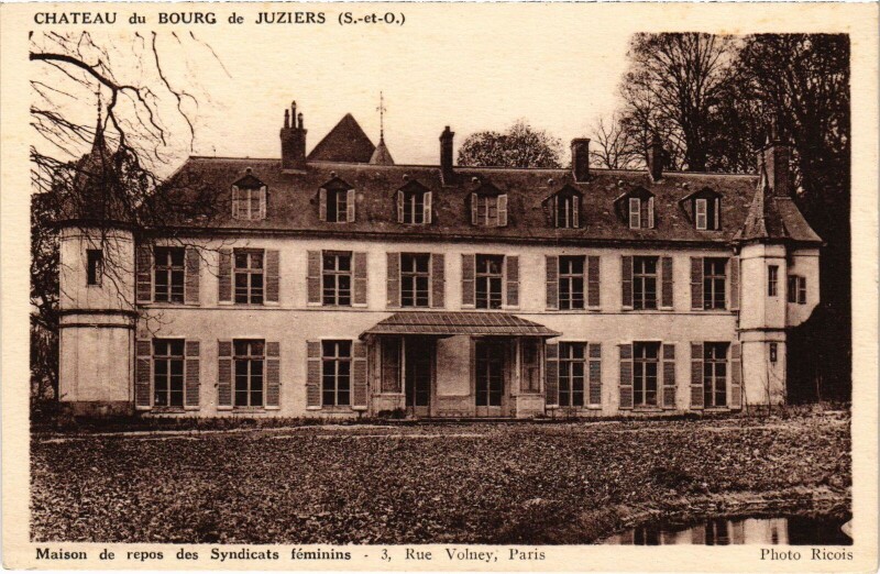 Carte postale ancienne Juziers Chateau du Bourg à Juziers