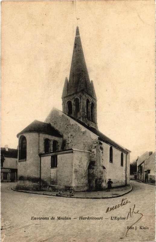 Carte postale ancienne Hardricourt Eglise à Hardricourt