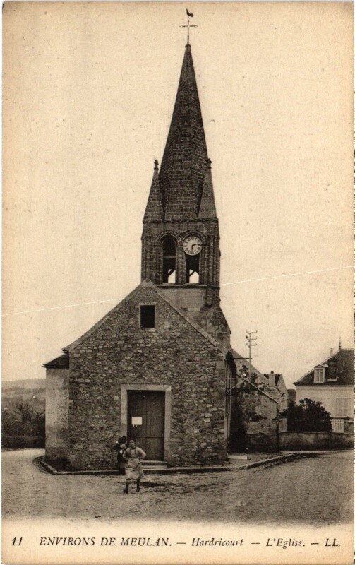 Carte postale ancienne Hardricourt Eglise à Hardricourt