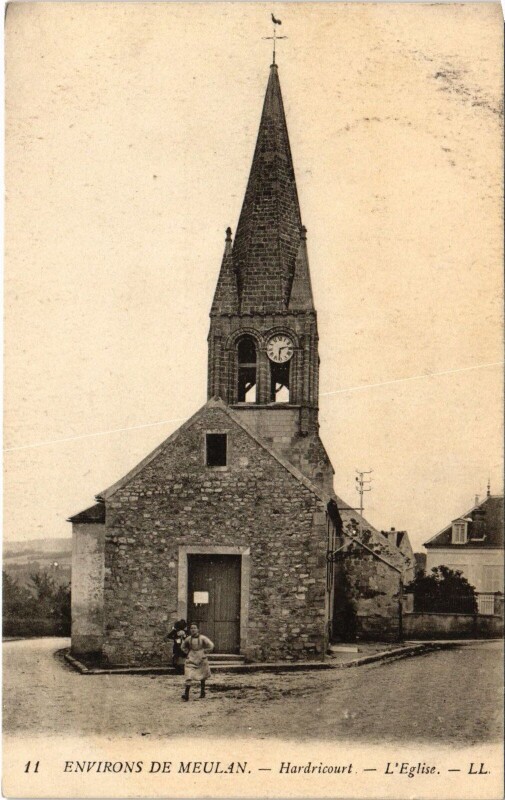 Carte postale ancienne Hardricourt Eglise à Hardricourt