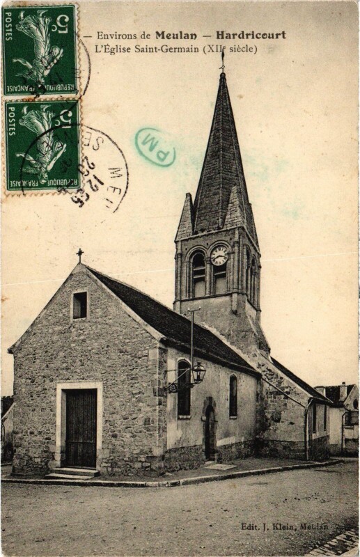Carte postale ancienne Hardricourt L'Eglise Saint-Germain à Hardricourt