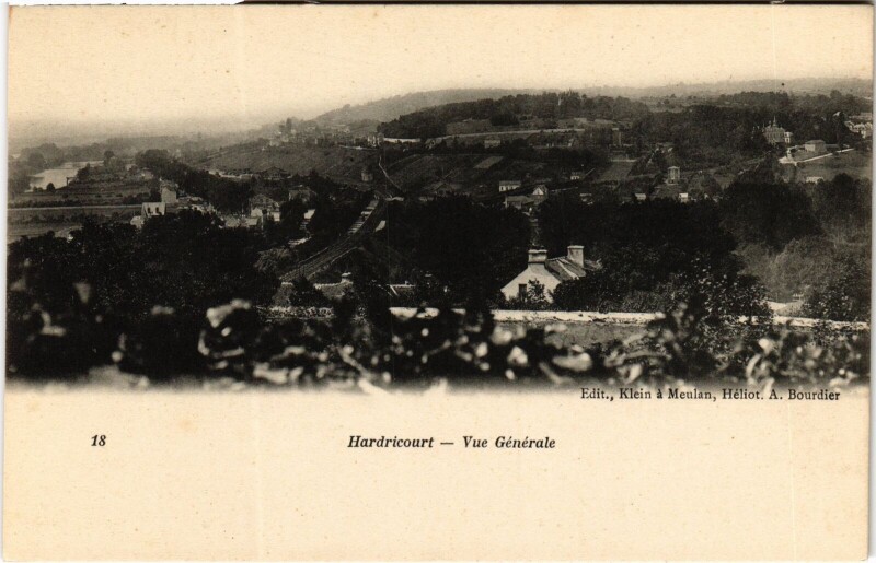 Carte postale ancienne Hardricourt Vue Generale à Hardricourt