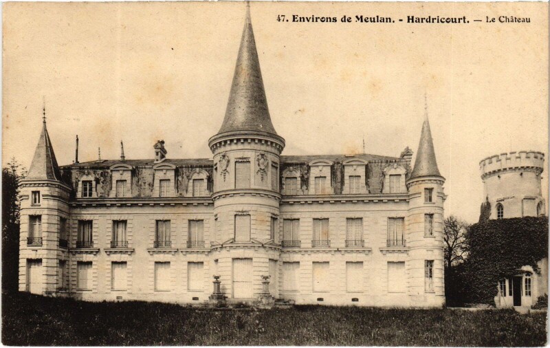 Carte postale ancienne Hardricourt Le Chateau à Hardricourt
