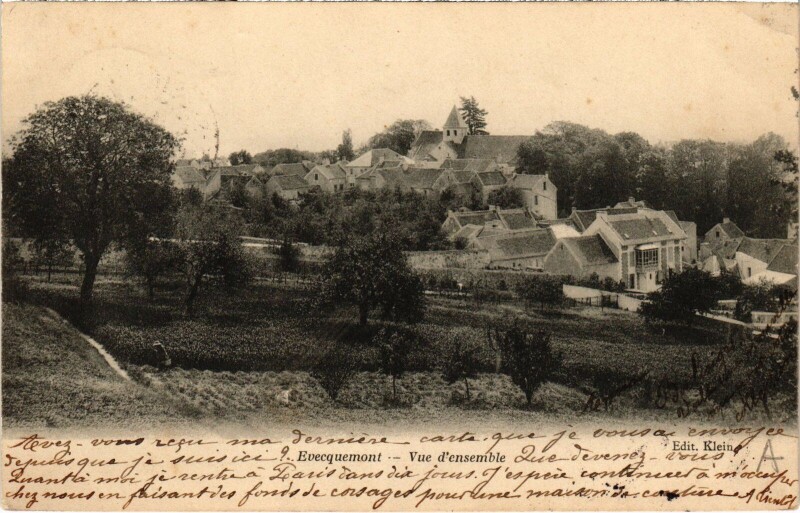 Carte postale ancienne Evecquemont Vue d'Ensemble