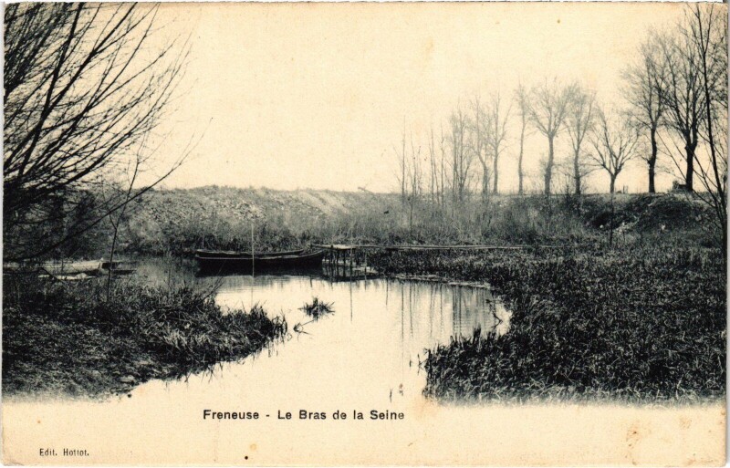 Carte postale ancienne Freneuse Le Bras de la Seine à Freneuse