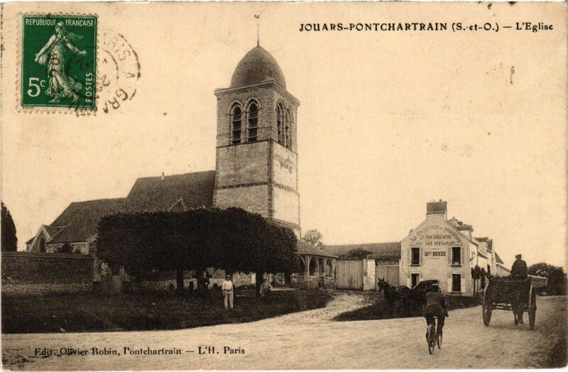 Carte postale ancienne Pontchartrain Jouars - Eglise