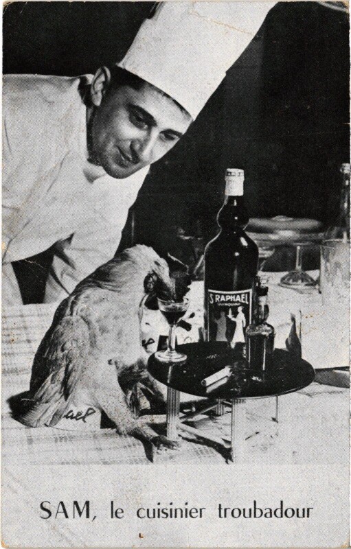 Carte postale ancienne Pontchartrain Sam le Cuisinier Troubadour