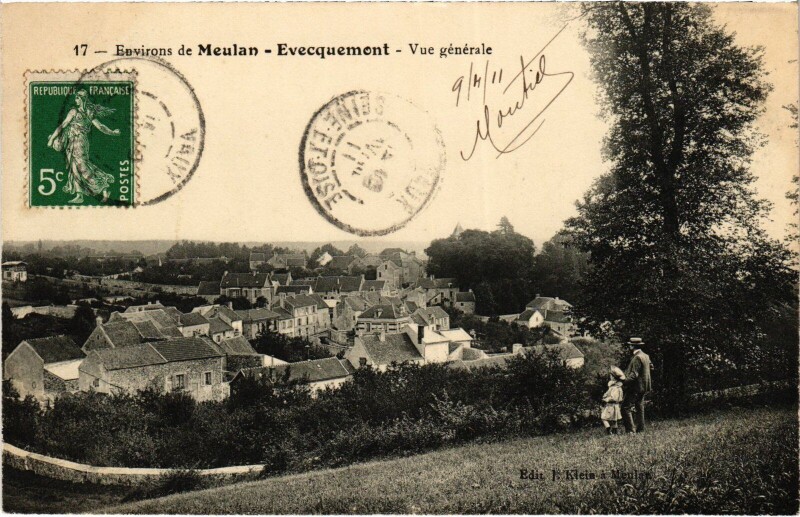 Carte postale ancienne Evecquemont Vue Generale